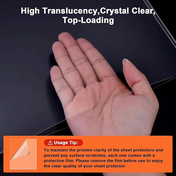 Ndsox 5 Pack 8" x 10" Rigid Print Protectors Clear Hard Plastic Sheet - Image 2