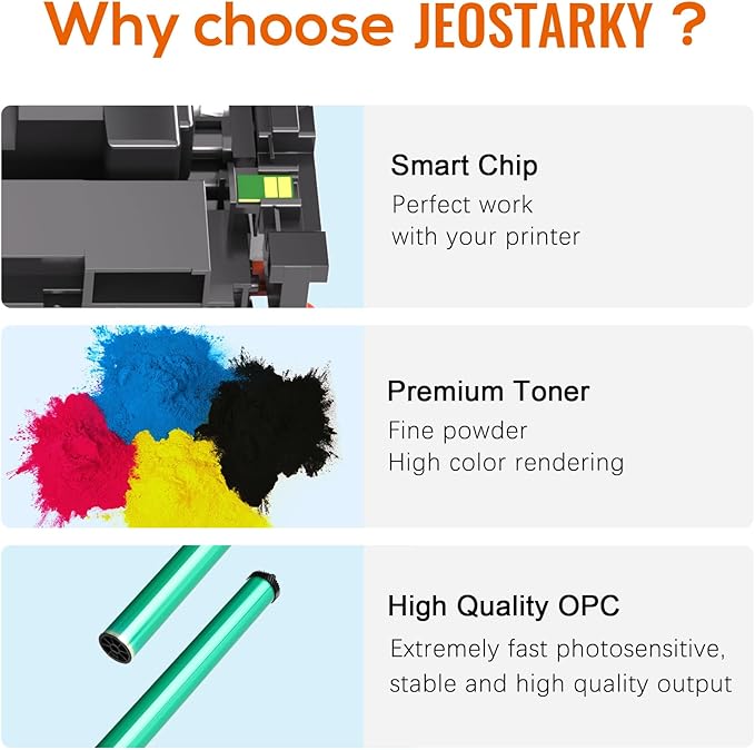 414x Toner Cartridges 4 Pack High Yield Replacement for HP 414x Toner 414a W2020x Compatible with HP Color Laserjet Pro MFP M479fdw M479fdn M454dw M454dn M480f Printer-DeskLoop Office