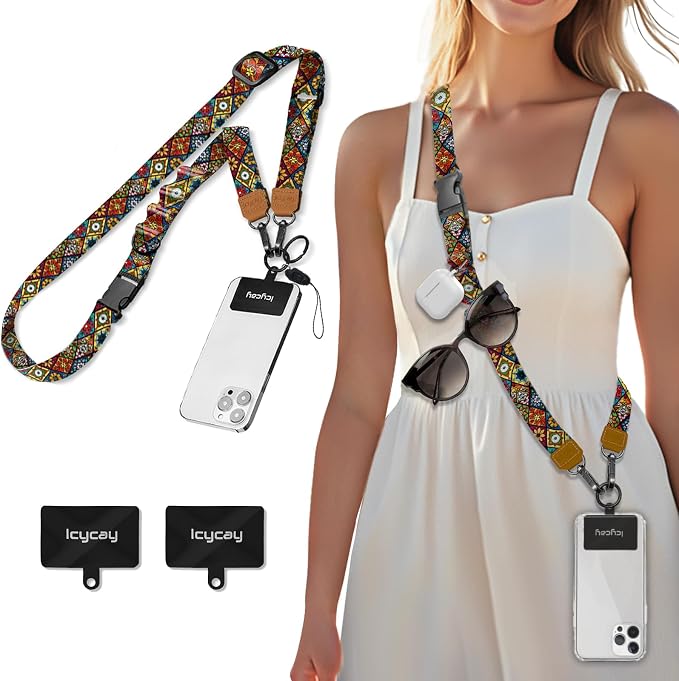 Icycay Phone Lanyard Crossbody, Boho Cell Phone Strap by Icycay