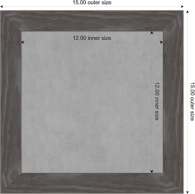 Amanti Art Grey Framed Magnetic Board 15x15 X-Small Vision Board - Image 4
