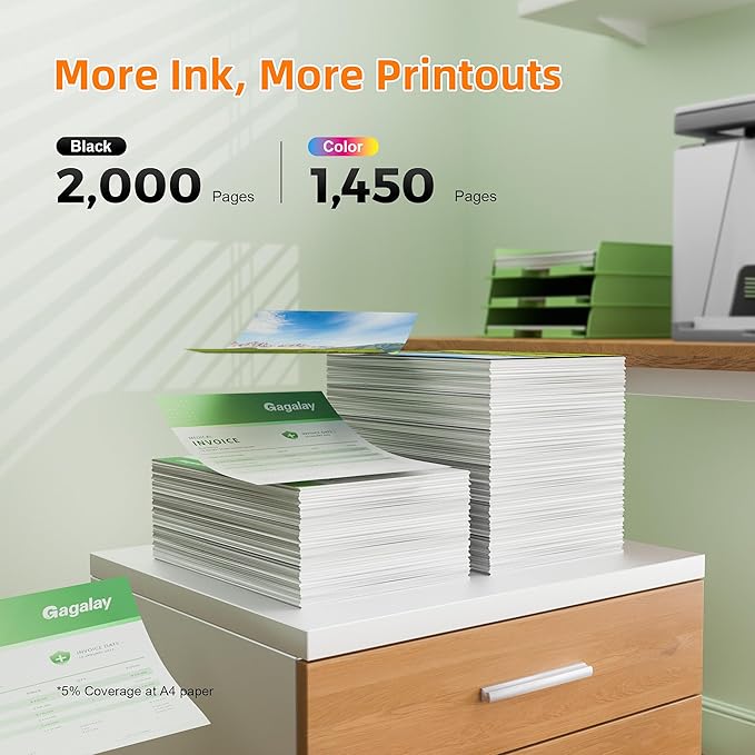 952XL Ink Cartridges Combo Pack (4-Pack) | Works with OfficeJet 8702 8710 Pro 7740, 8210, 8700 Series Replacement for HP 952XL Ink Cartridges Combo Pack HP952 952 XL Black Cyan Magenta Yellow| N9K28AN-DeskLoop Office