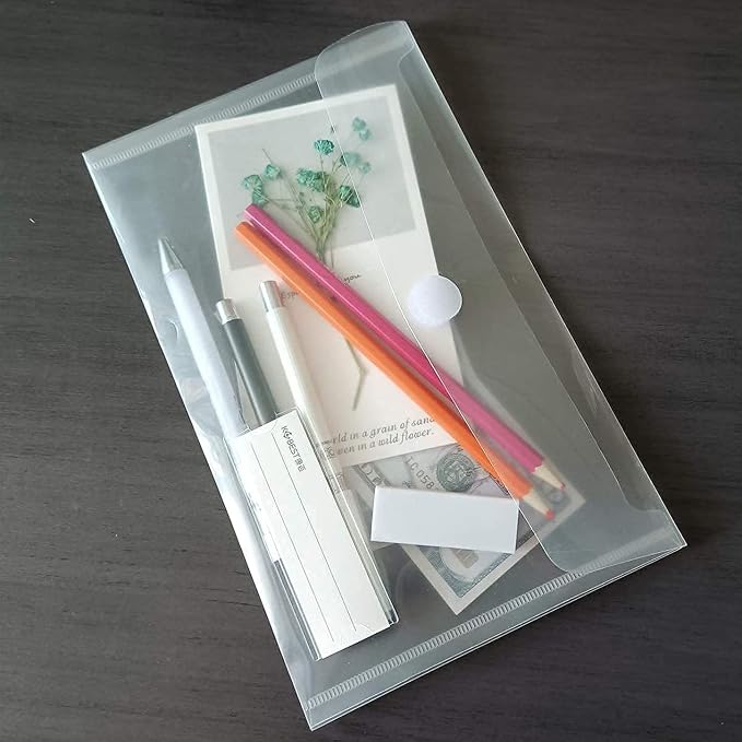 YoeeJob Plastic Envelopes with Hook & Loop Closure, 6x10 Receipt Envelope Money - Image 3