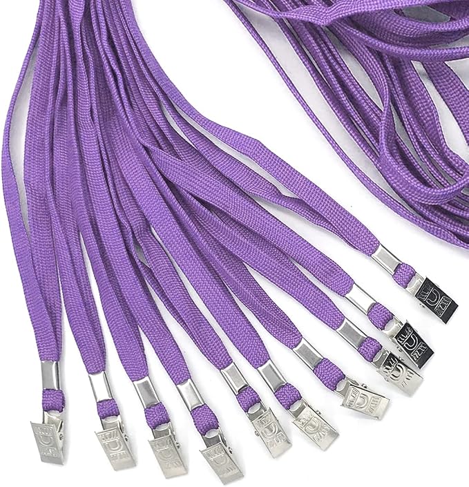 Bird Fiy Purple Lanyards 100 Pack Bulk Badge Lanyards - Image 4