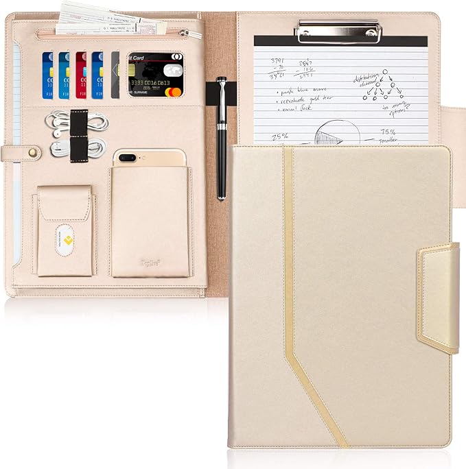 Toplive Padfolio Portfolio Case, Executive Business Padfolio by Toplive
