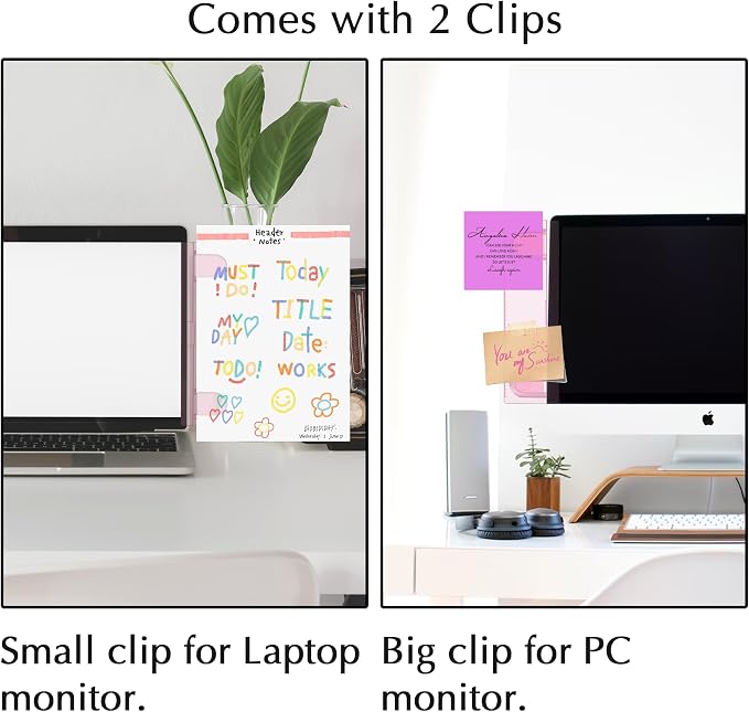 Keenjorika 2PCS Multifunctional Monitor Documents Holder, Desktop Message Board - Image 4