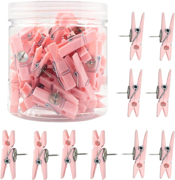 60 Pcs Push Pin Clips Decorative Push Pins by DAGUANZHI