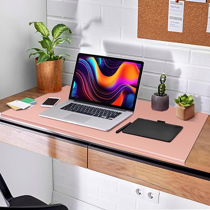 AKOZLIN 35.4"x 18.9" Soft PU Leather Surface Office Desk Mouse Mat Anti-Push Pad - Image 7