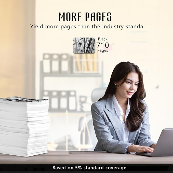 63 63XL 3830 4520 Printer Ink Cartridge for HP Black Ink 63 HP63XL for HP 63 XL Black Ink Cartridge High Yield Work for OfficeJet 3830 5255 5258 Envy 4520 4512 4513 4516 DeskJet 1112 1110 3630 Printer-DeskLoop Office