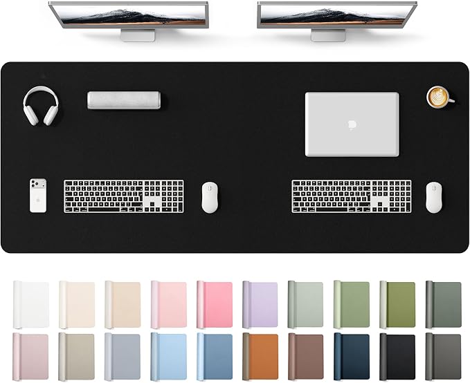 YSAGi Leather Desk Protector, Office Mat, Large Mouse Mat, Non-Slip PU Leather by YSAGi