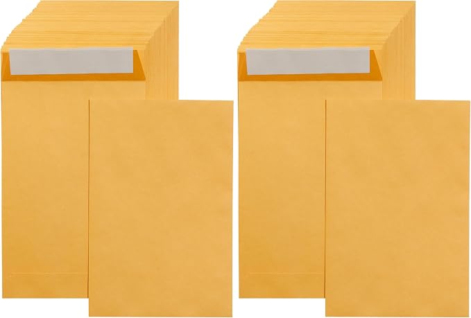 Amazon Basics Catalog Mailing Envelopes, Peel and Seal, 6x9 Inch by AmazonBasics