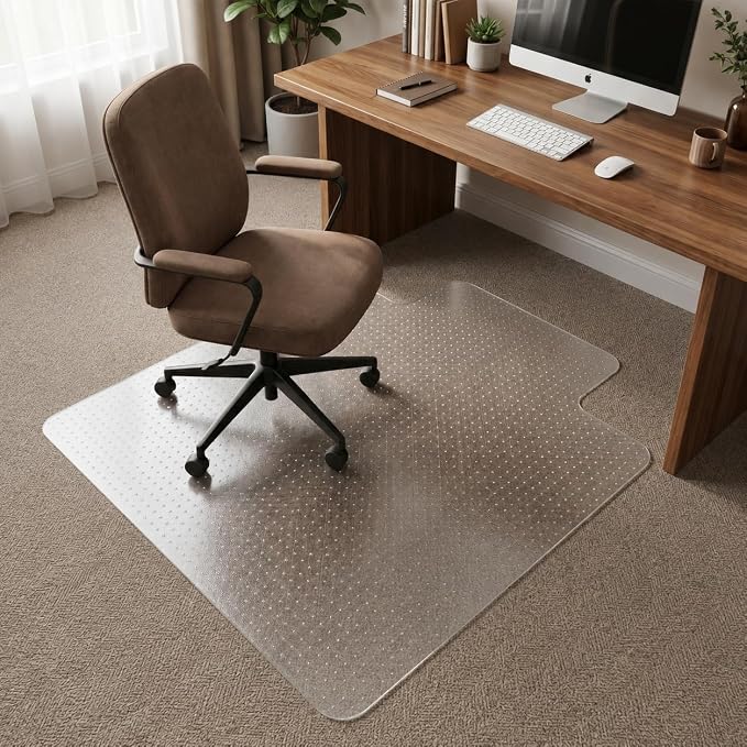Chair Mat for Carpet- Low Pile Carpet Protector for Office Gaming Computer Desk by TONOS