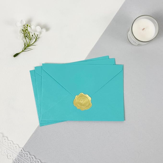 50 PCS 4x6 Pearl Blue Envelopes - Image 5