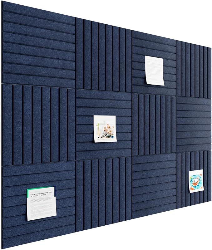 Stripe Felt Bulletin Board Tiles, Cork Board Alternative 48 x 36 in | 0.35 in - Image 7