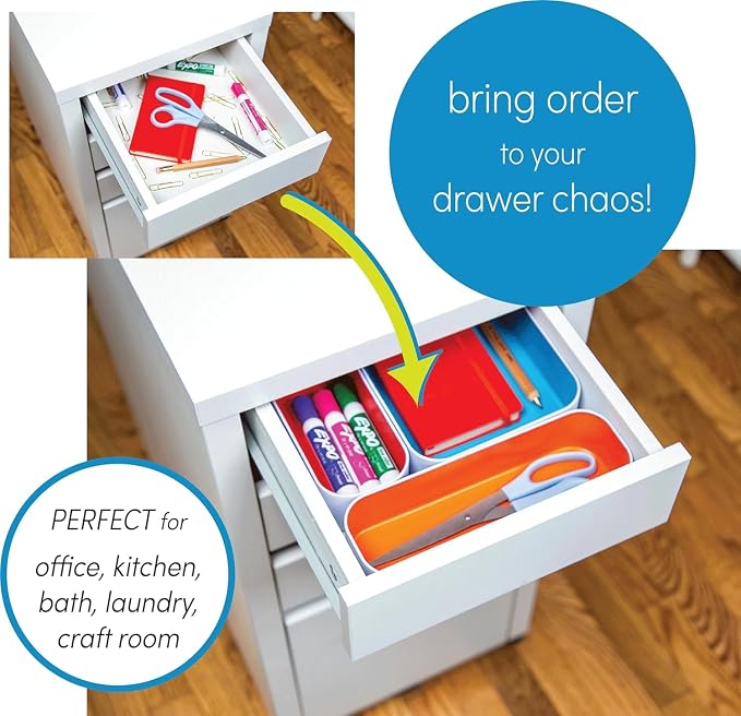 Three by Three Seattle 10 Piece Shallow Metal Organizer Tray Set - Image 2