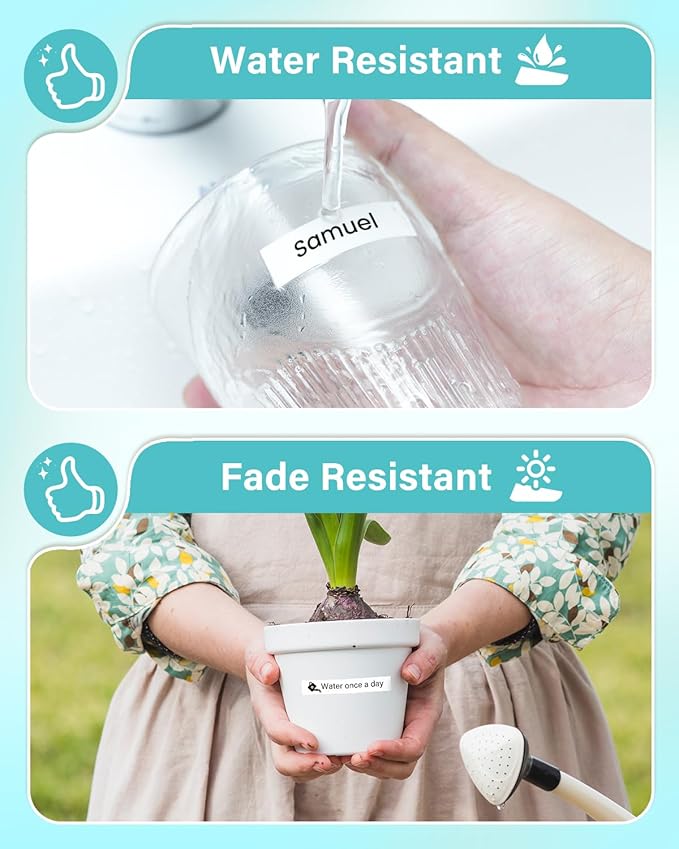 Label Tape for PT-1180 1280 1750 1890 2040 1090 1290 P300BT Compatible with Brother P touch Label Maker TZe-231 TZe231 12mm 0.47 Inch Laminated Black on White Ptouch tape 1/2"x 26.2' (12 mm x 8m), 8PK-DeskLoop Office