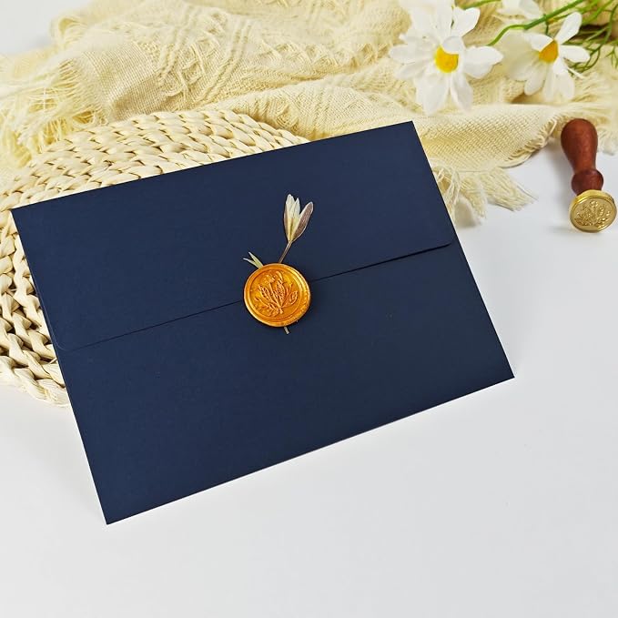 YINUOYOUJIA 50 Packs Navy Blue A7 Envelopes, 5x7 Envelopes - Image 5