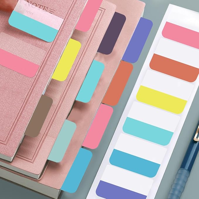 240Pcs Colored Index Tab 1.8"x1" Large Book Sticky Tabs 12 Colors - Image 4