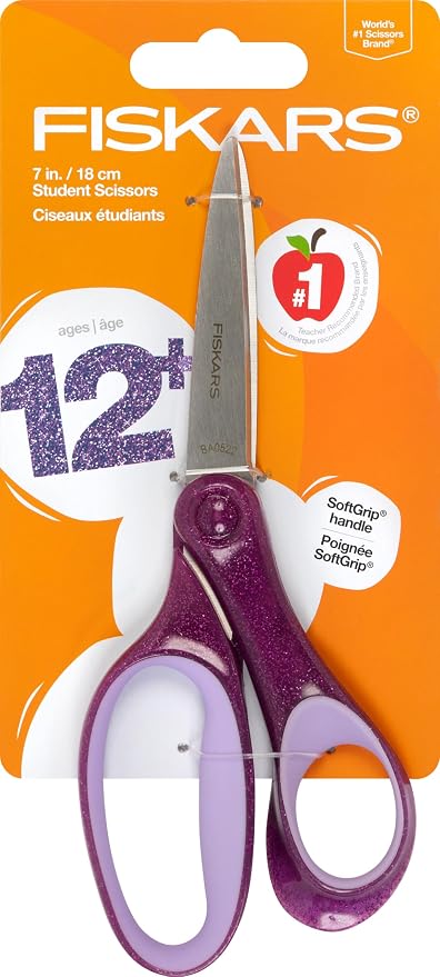 Fiskars 7" SoftGrip Student Glitter Scissors by Unknown