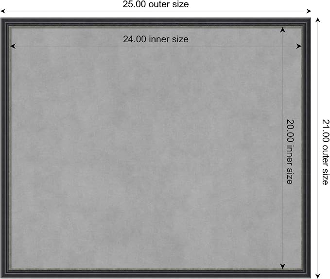 Amanti Art Black Framed Magnetic Board 21x25 Medium Vision Board - Image 4