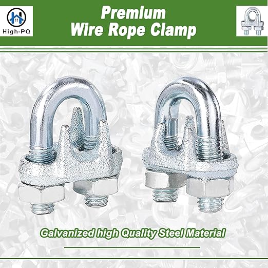 120 PCS 1/8 Inch Wire Rope Clamps, M3 Heavy Duty Galvanized Wire Cable Clamps - Image 3