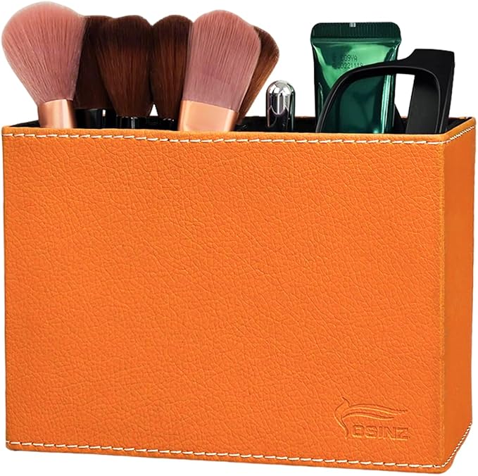 Pen Pencil Holder Cup Container PU Leather Desk Organizer Stand Decor Brush - Image 7