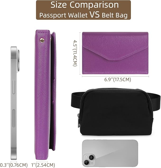 ZOPPEN Mulit-purpose Rfid Blocking Passport Holder Travel Wallet Passport and - Image 4