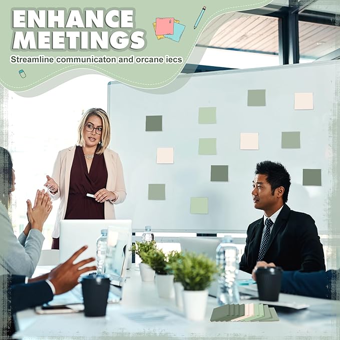 Fainne 24 Pack Sticky Notes Bulk Back to School Supplies Self Stick Note Pads Paper Memo for Office First Day of School Student Teacher Essentials (2 x 2 Inches,Green)-DeskLoop Office