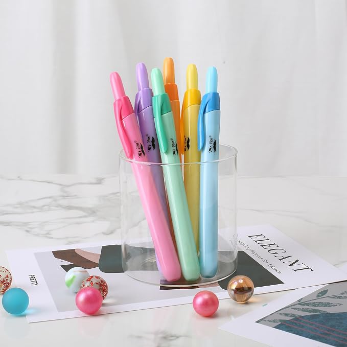 Mr. Pen- Retractable Highlighters, 6 Pack, Bright Colors | Chisel Tip - Image 7