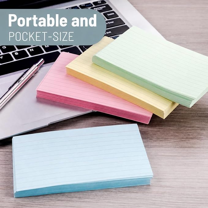Mr. Pen- Pastel 3" x 5", 180 Lined Index Cards, Note Cards, Flash Cards | Study - Image 6