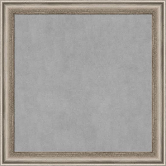 Amanti Art Silver Framed Magnetic Board 14x14 X-Small Vision Board by AmantiArt