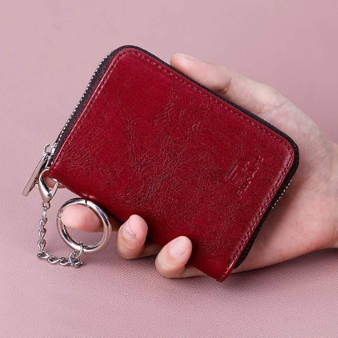 FurArt Zipper Wallet Women, RFID Blocking Credit Card Wallet, Business Card - Image 4