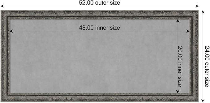 Amanti Art Black Framed Magnetic Board 24x52 Oversize Vision Board - Image 2