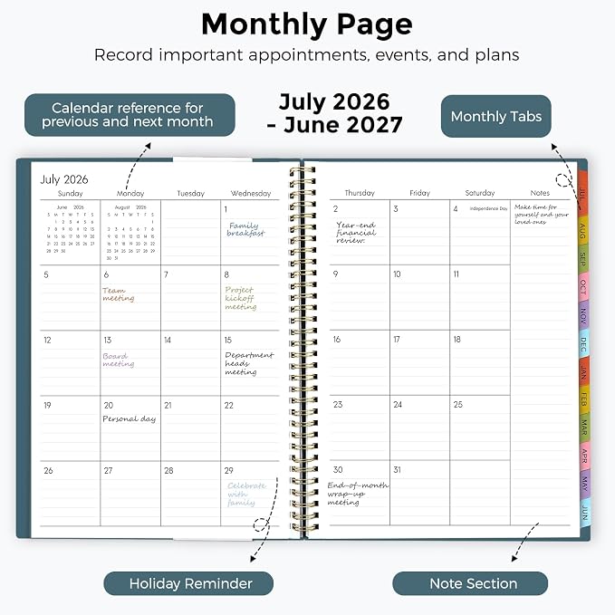 SKYDUE Appointment Book 2026-2027, Academic Hourly Planner from July 2026 - Image 2