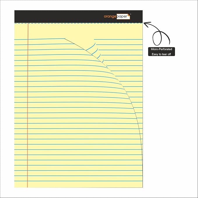 Legal Pads – 8.5” x 11”, Perforated, 50 Sheets per Pad – Pack of 6, Smooth - Image 3