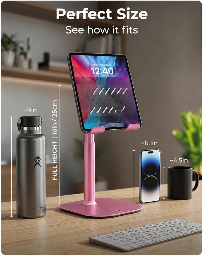 COOPER TabHolder, 7-10" Height Adjustable Tablet Stand, Premium iPad Stand - Image 9