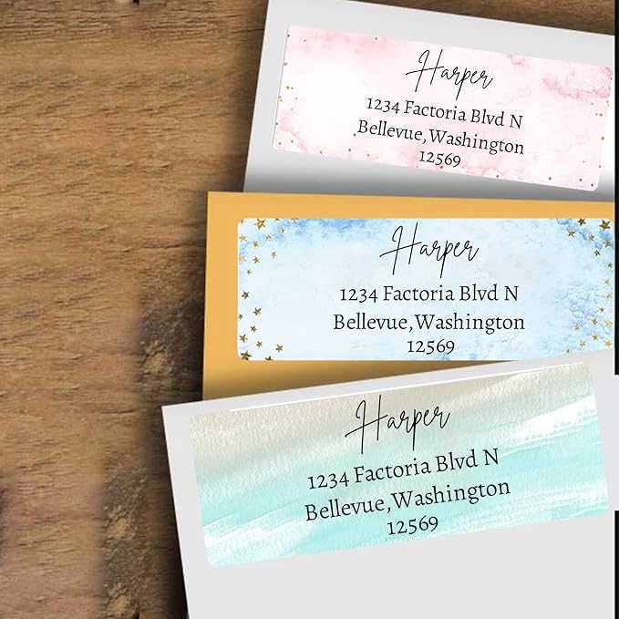 LINMAGCO Personalized Return Address Labels Gold 500 Pcs Mail Labels - Image 6