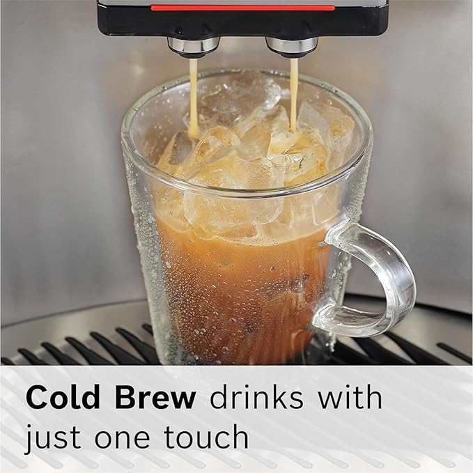 Bosch 800 Series Fully Automatic Espresso and Coffee Machine – 36 Drinks with Coffee World, Cold Brew, Double Cup, Integrated Milk Container, Smart Features, in Silver TQU60307-DeskLoop Office
