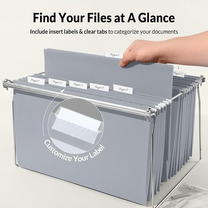 SUNEE Hanging File Folders Legal Size, Stay Organized - Image 3