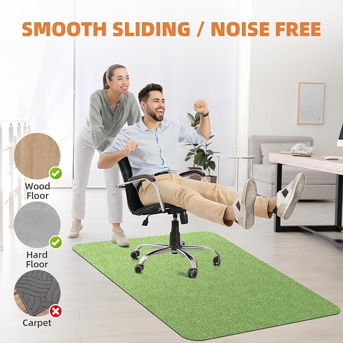 Office Chair Mat for Hardwood Floors 48"x36", Durable Non-Slip Large Tile Floor - Image 2