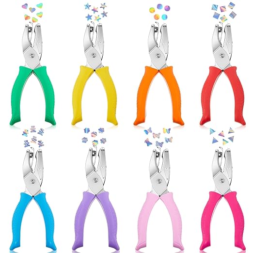 Lothee 8 Pcs Hole Punch Shapes Single Hole Paper Punchers by Lothee
