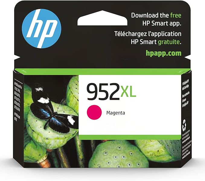 HP 952XL Magenta High-yield Ink Cartridge | Works with HP OfficeJet 8702, HP OfficeJet Pro 7720, 7740, 8210, 8710, 8720, 8730, 8740 Series | Eligible for Instant Ink | L0S64AN-DeskLoop Office