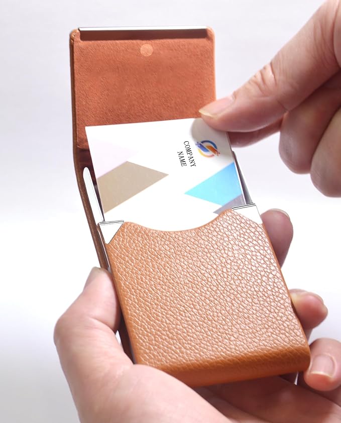 Business Card Holder with Ultra Slim Design, Business Card Case with Premium PU - Image 5