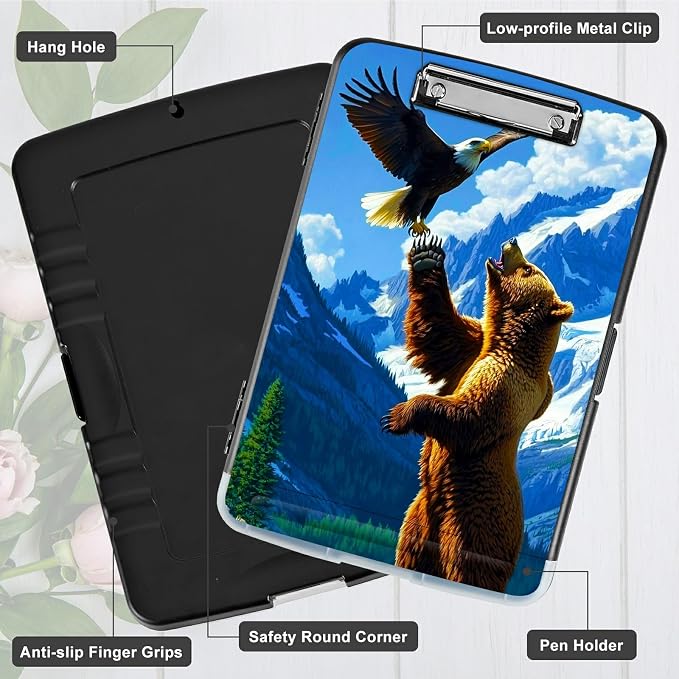 Bear and Eagle A4 Clipboard - Image 5