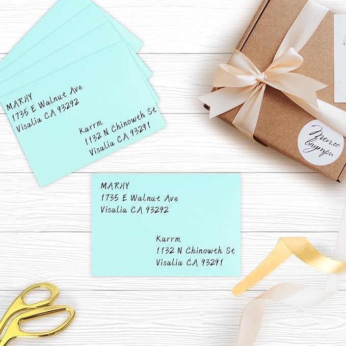 100 Pack A7 Envelopes, Light Blue Greeting Card Envelopes Self Seal, 5.24 x - Image 7