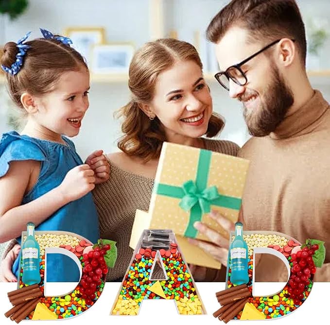 Cardboard Letter Fillable Charcuterie Board Candy Food Tray, 12.2 inch - Image 4