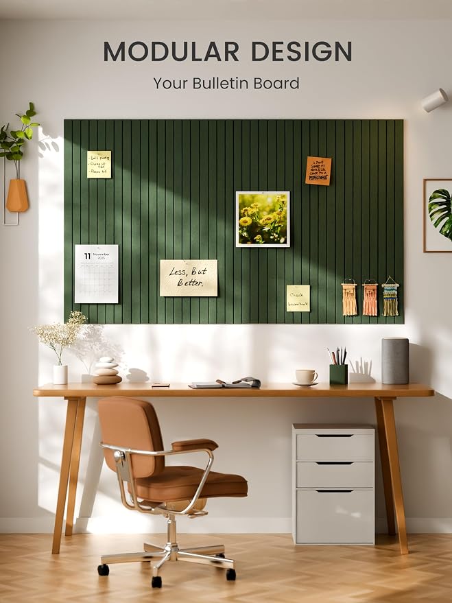 Bumusty Large Cork Board Alternative-36 x 24" Felt Bulletin Board Tiles - Image 6