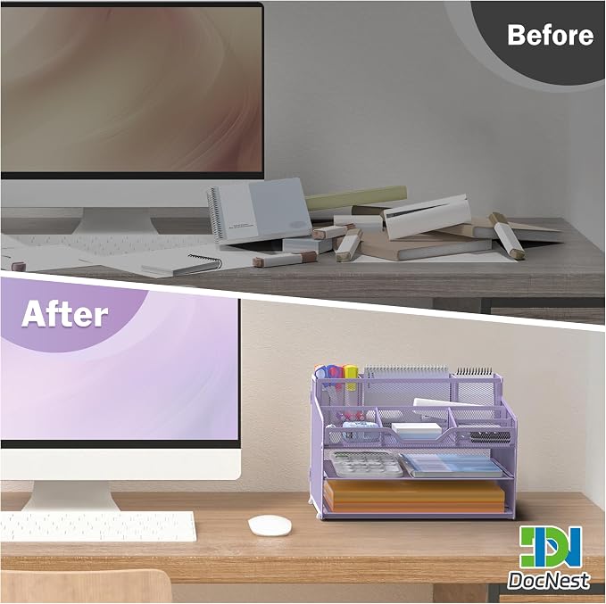 Docnest 3 Tier Mesh Desk Organizer - Image 2