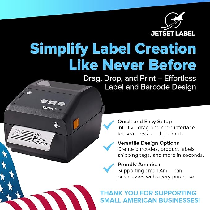 Zebra ZD420 / ZD420d Direct Thermal Desktop Printer 203 dpi Print Width 4 in USB Ethernet ZD42042-D01E00EZ-DeskLoop Office