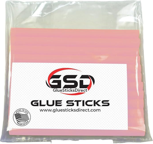 Mini Size Hot Melt Glue Sticks for Glue Gun - Bulk 4in Translucent Pink Glue Sticks - Great for Art Craft Repairs & Compatible w/Most Glue Guns - 5/16" X 4" (24 Sticks) - Made in USA-DeskLoop Office