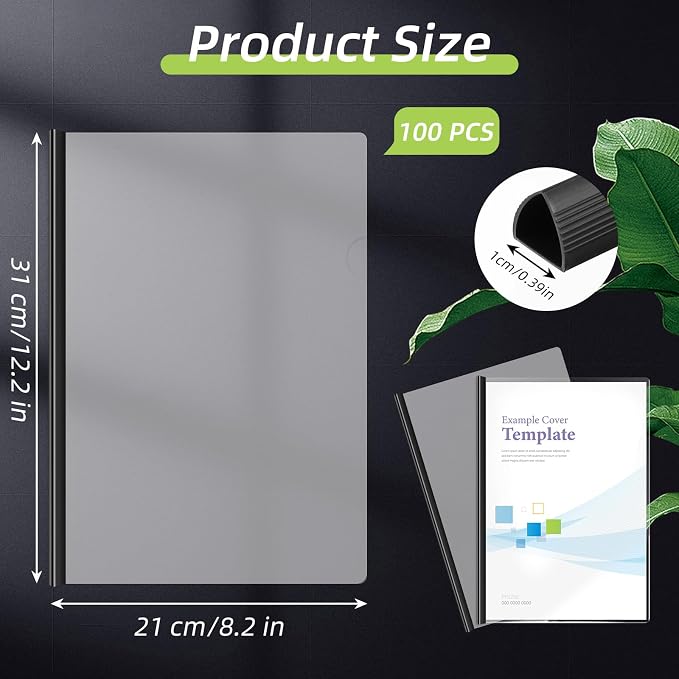 100 Pcs Clear Report Covers - Image 2
